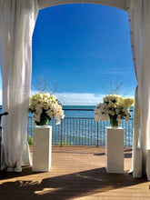 Load image into Gallery viewer, Modern Elegant White Orchid Wedding - Ceremony Arrangements - Flowerplustoronto
