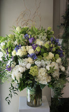 Load image into Gallery viewer, FNV73 - Classic White, Purples and Green Vase Arrangement - Flowerplustoronto
