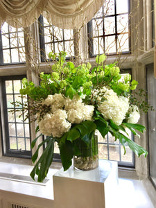 Elegant White and Green Ceremony Arrangements - Flowerplustoronto
