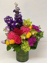 Load image into Gallery viewer, F28 - Modern Bright Coloured Vase Arrangement - Flowerplustoronto
