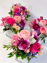 Load image into Gallery viewer, E55 - A Runner of Bold Coloured Centerpieces, price per arrangement - Flowerplustoronto
