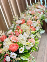 Load image into Gallery viewer, F283 - English Garden Peach and White Centerpieces - Priced Individually (3 centerpieces shown in the picture)
