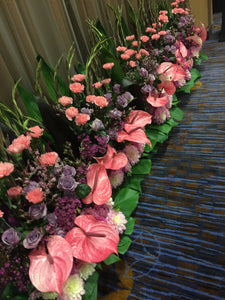 E18 - Shades of Purples and Pinks - Series Design for the Stage, price per arrangement - Flowerplustoronto