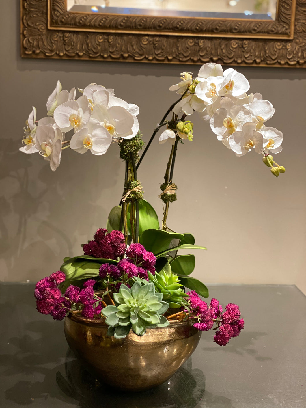 S6 - Elegant White Phalanopsis Orchid Arrangement - Flowerplustoronto