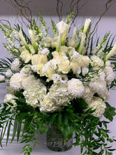 Load image into Gallery viewer, FNV144 - Classic White and Green Vase Arrangement - Flowerplustoronto
