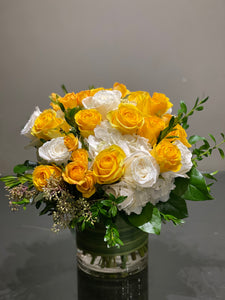 F53 - Sunny Vibes Yellow and White Arrangement