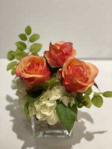 S35 - Small Classic Rose and Hydrangea Arrangement - Flowerplustoronto