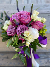 Load image into Gallery viewer, E1 - Shades of Purples and Whites Table Centerpieces - Series Design, price per arrangement - Flowerplustoronto
