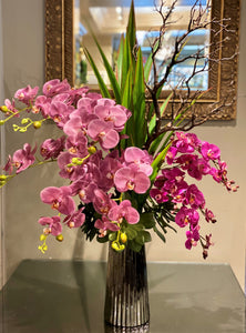 S57 - Modern Purple Orchid Arrangement - Flowerplustoronto