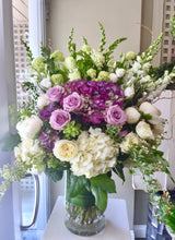 Load image into Gallery viewer, White and Shades of Purple Wedding - Ceremony Arrangement - Flowerplustoronto
